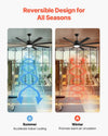 Vevor Ceiling Fan 72" with Light Remote 8-Blade DC Motor Reversible Indoor/Outdoor New
