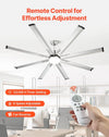 Vevor Ceiling Fan 72" with Light Remote 6-Speed DC Motor Reversible Indoor/Outdoor New