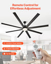 Vevor Ceiling Fan 84" with LED Light 6-Speed Remote Reversible DC Motor Indoor/Outdoor New