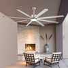 Vevor Ceiling Fan 84" 8 Blade with 3 Color LED Light 6-Speed Remote Control Flush Mount New