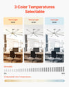 Vevor Ceiling Fan 84" 8 Blade with 3 Color LED Light 6-Speed Remote Control Flush Mount New