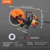 Vevor Electric Concrete Saw 12" 1800W Power 4.5" Max Cutting Depth Wet/Dry Cutter with Water Line New