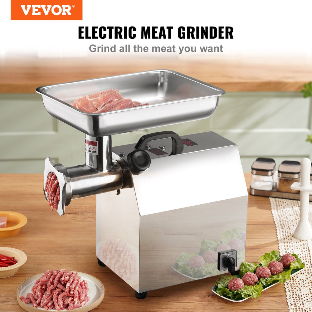 Vevor Meat Grinder Electric 8.3 lbs/Min Capacity 650W 2 Blades 3 Grinding Plates Sausage Kit New