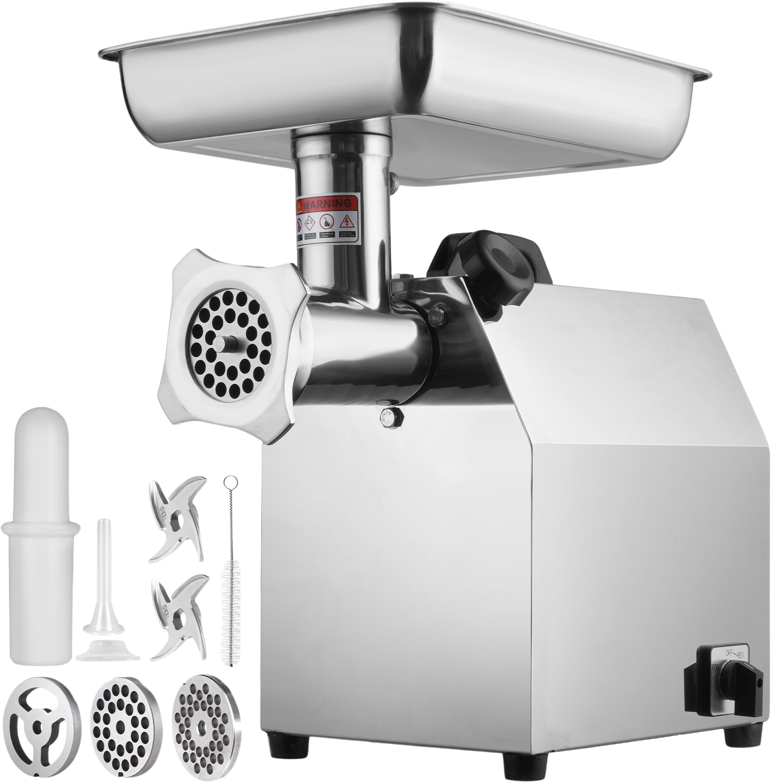 Vevor Meat Grinder Electric 8.3 lbs/Min Capacity 650W 2 Blades 3 Grinding Plates Sausage Kit New