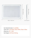 Vevor LED Bathroom Mirror 36" x 48" Anti-Fog and Dimmable Lighting New