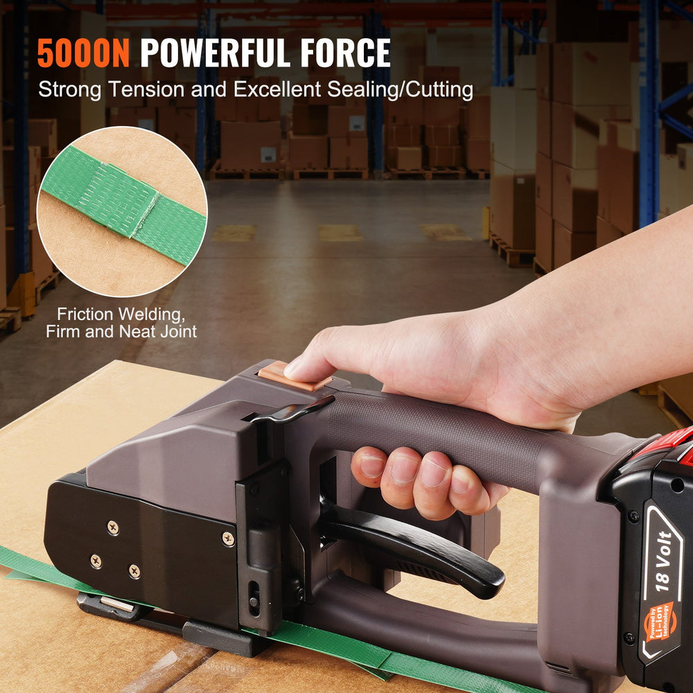 Vevor Strapping Machine Automatic Electric Tool for 0.39"-0.75" PP/PET Straps with Dual 4000mAh Batteries New