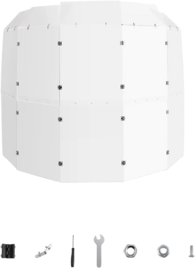 Vevor 5-Panel Acrylic Drum Shield 2' x 5' Panels with Hinges and Deflectors New