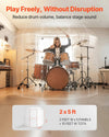 Vevor 5-Panel Acrylic Drum Shield 2' x 5' Panels with Hinges and Deflectors New
