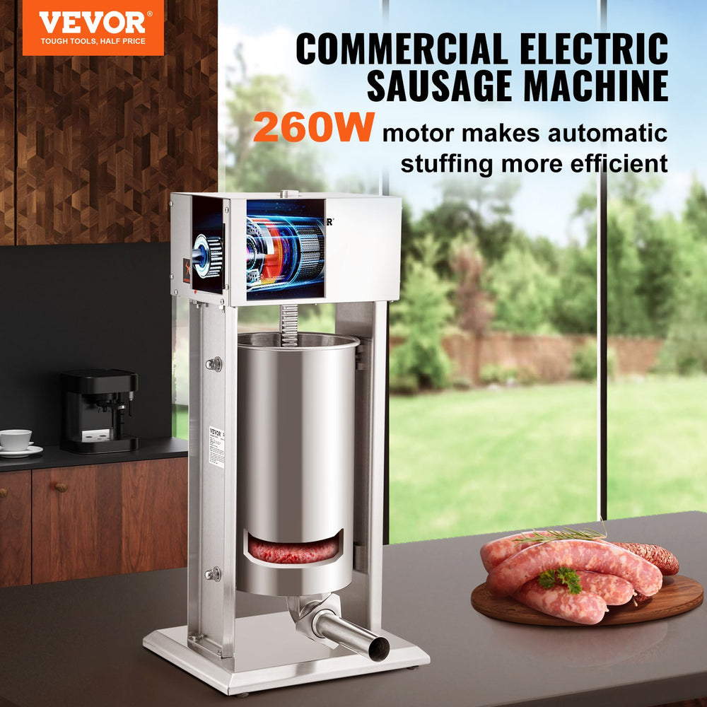 Vevor Electric Sausage Stuffer 4 Gal Variable Speed Stainless Steel New