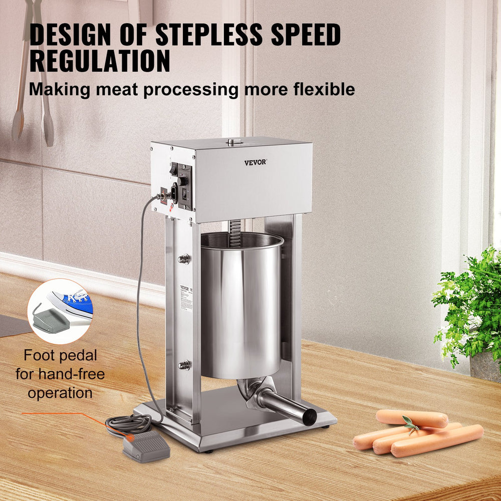 Vevor Electric Sausage Stuffer 4 Gal Variable Speed Stainless Steel New