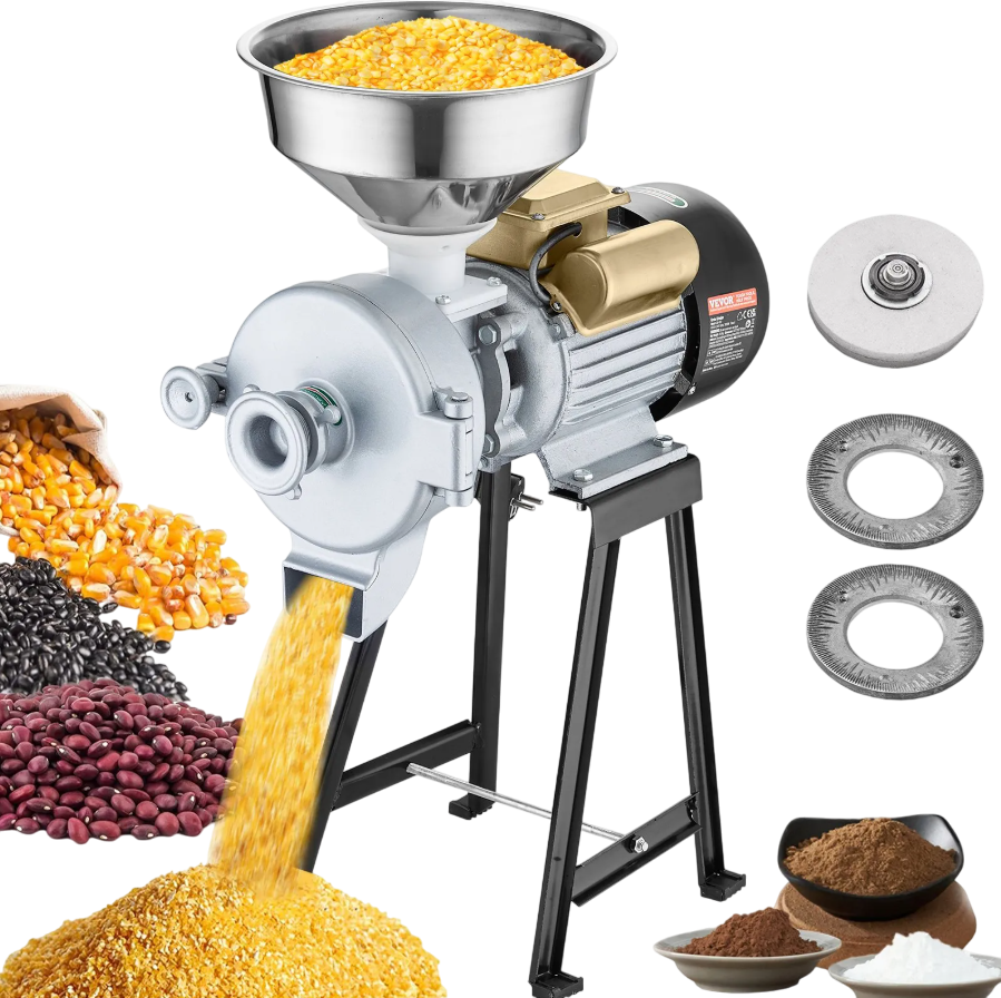 Vevor Electric Grain Grinder 3000W Wet and Dry Mill for Corn Wheat and Flour New