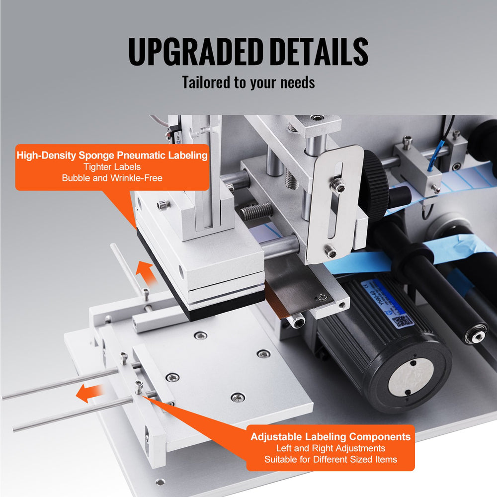 Vevor Flat Labeling Machine 25/60 PCS/Min Electric Applicator for Size Range 4.7" x 5.9" x 0.98-3.54" New