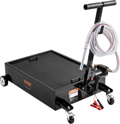 Vevor Oil Drain Pan 15 Gal. Low Profile 180W Electric Pump 8.2' Hose and Folding Handle New