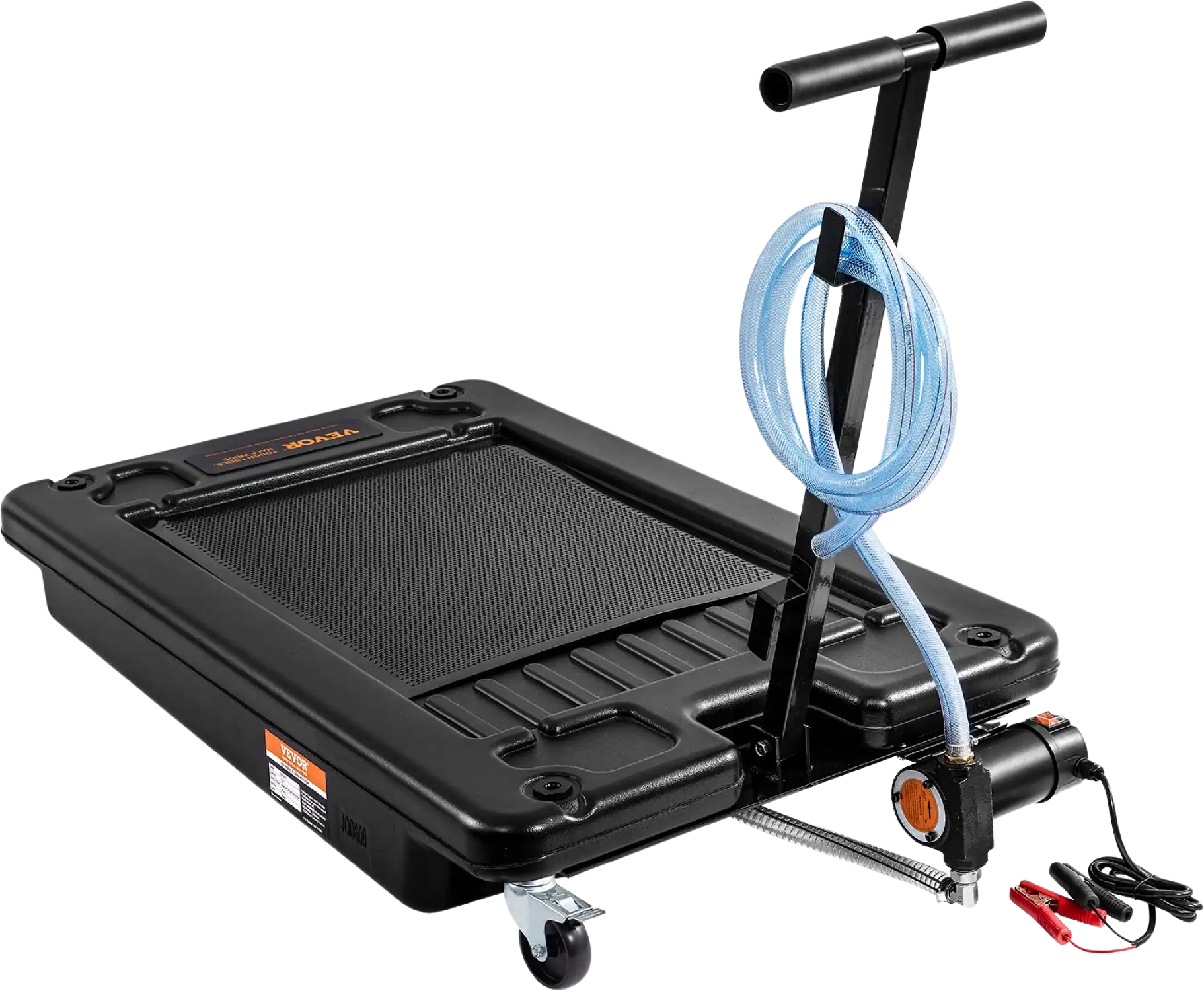 Vevor Oil Drain Pan 17 Gal. Low Profile 180W Electric Pump 8.2' Hose and Folding Handle New