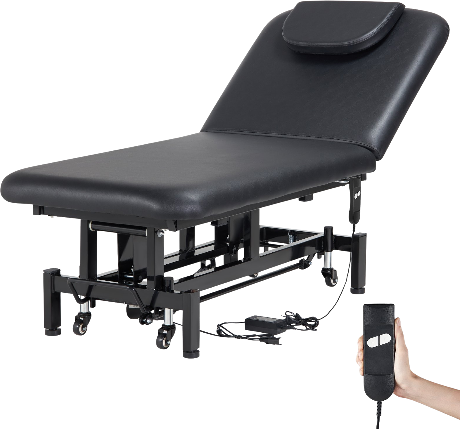 Vevor Electric Massage Table Height & Backrest Adjustable 550 Lbs Capacity with Wheels and Headrest New