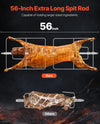 Vevor Spit Rotisserie BBQ Grill 56" 286 Lbs Capacity 60W Electric Roaster with Hooded Cover New