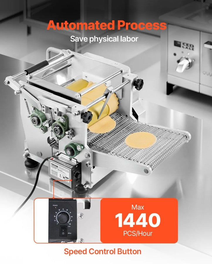 Vevor Automatic Electric Tortilla Maker 4" and 6" Molds Adjustable Thickness New