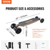 Vevor Electric Longboard Skateboard 42" 25 MPH 18.6-Mile Range with Remote Control New