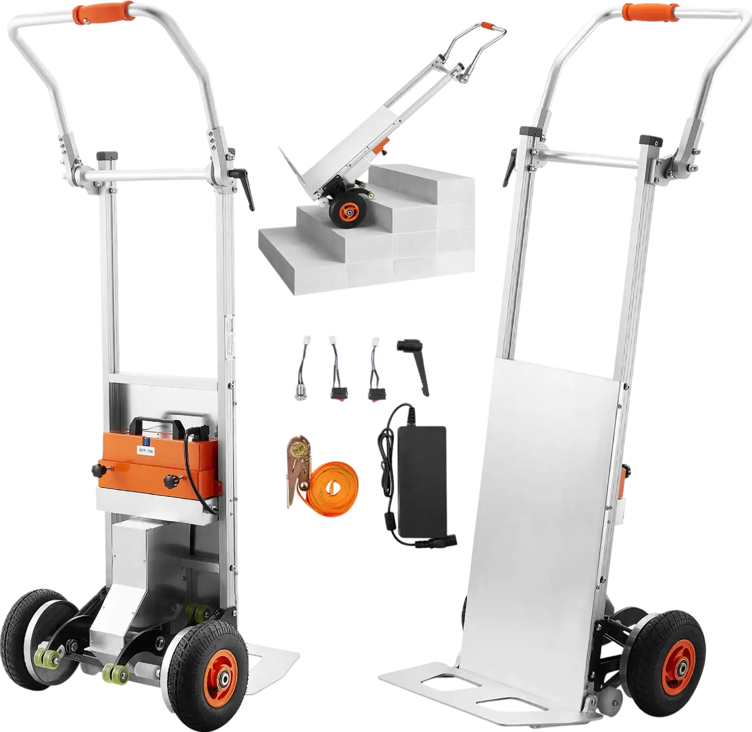 Vevor Electric Dolly 440 Lbs Stair Climbing System 400W Dual Speed with Adjustable Folding Handle New