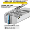 Vevor Refrigerated Condiment Prep Station 40" with Removable Cover 150W Stainless Steel 7.8 Qt New