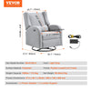 Vevor Electric Recliner and Swivel Glider 250 Lbs. Capacity Polyester Surface Rocker with USB Port New