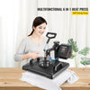 Vevor Heat Press Machine 12" x 15" 360° Swing Away Digital Sublimation 6-in-1 Combo 1050W New
