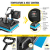 Vevor Heat Press Machine 12" x 15" 360° Swing Away Digital Sublimation 6-in-1 Combo 1050W New