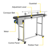 Vevor Motorized Conveyor With PVC Belt 59" x 7.8" Anti-Static With Adjustable Double Guardrails Stainless Steel New