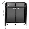 Vevor DJ Booth Facade 20" x 40" Table Top Foldable Metal Frame Height Adjustable Black and White Scrims New