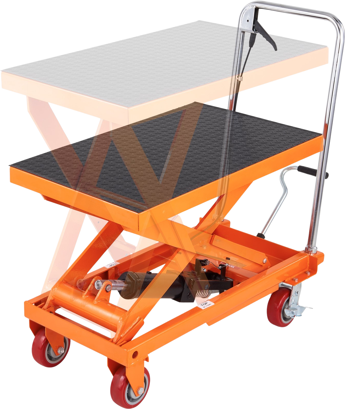 Vevor Hydraulic Lift Table Cart 1100 Lbs. Manual Single Scissor 35.4