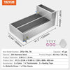 Vevor Maple Syrup Evaporator Pan 47 Gal Capacity Stainless Steel with Valves and Thermometer New