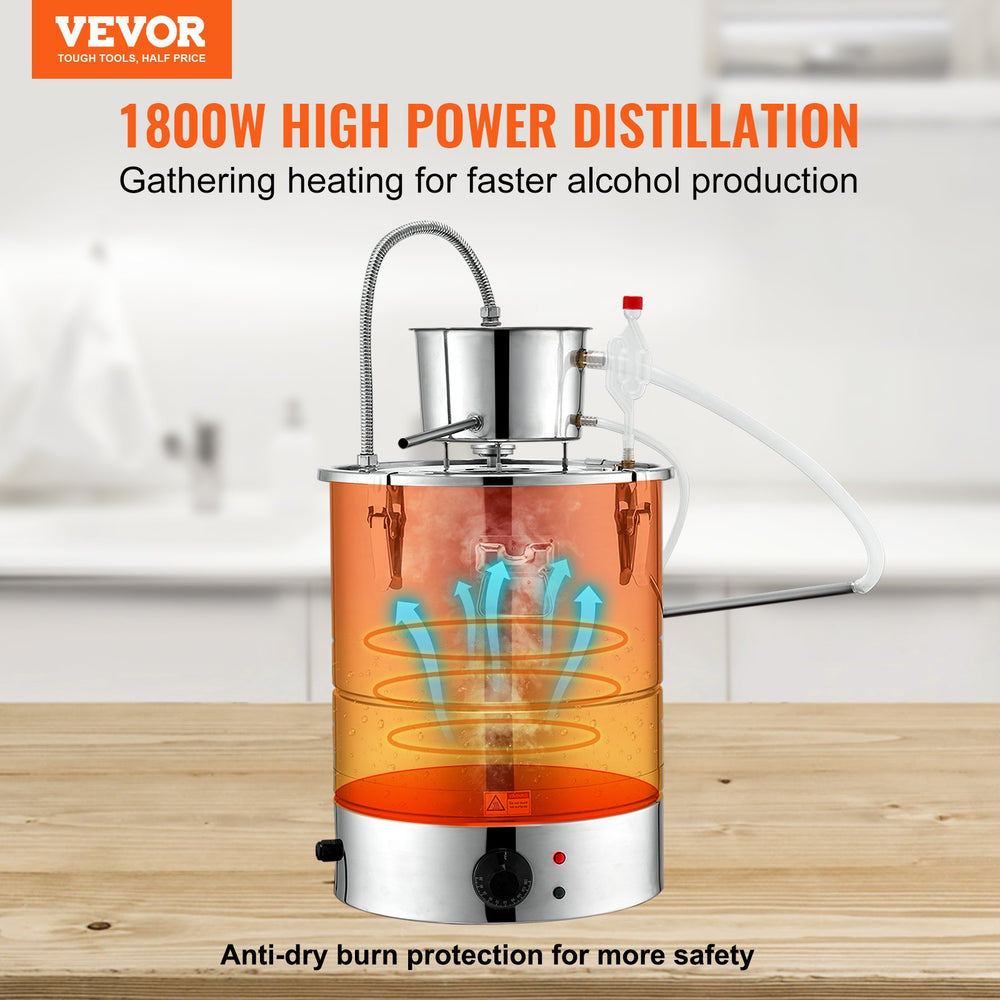 Vevor Alcohol Still 7.92 Gal 30 L Stainless Steel Distillery Kit for Whisky Wine Brandy New