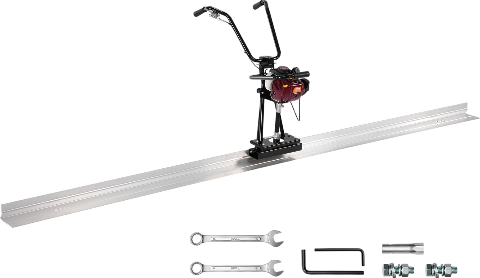 Vevor 4-Stroke Concrete Power Screed with 4' Aluminum Blade 1.6 HP Gas Motor New