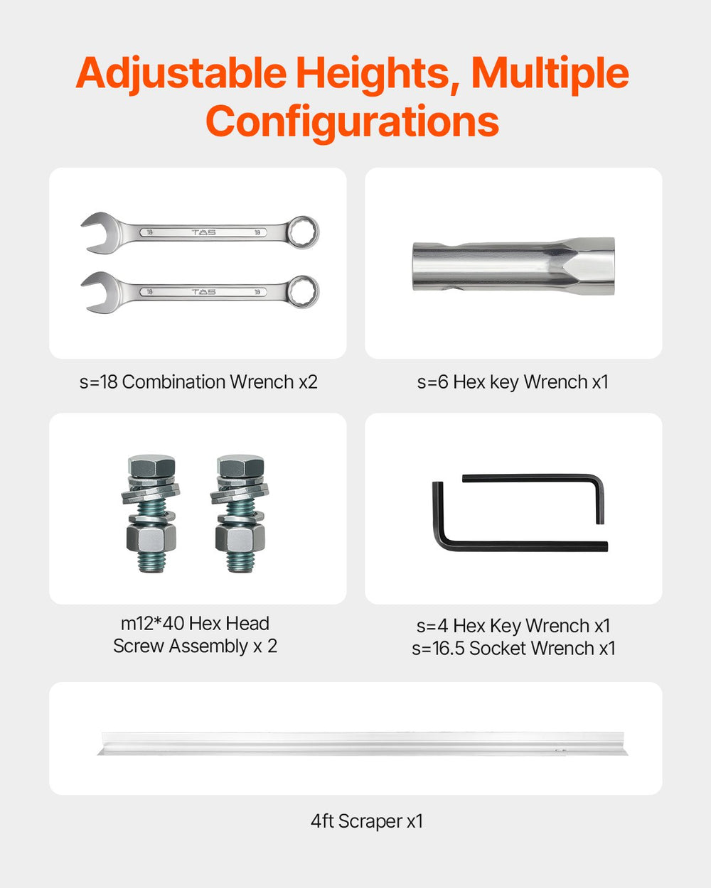 Vevor 4-Stroke Concrete Power Screed with 4' Aluminum Blade 1.6 HP Gas Motor New