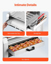 Vevor Electric 18 Hot Dog 7-Roller Grill Machine with Bun Warmer and Cover 1200W New
