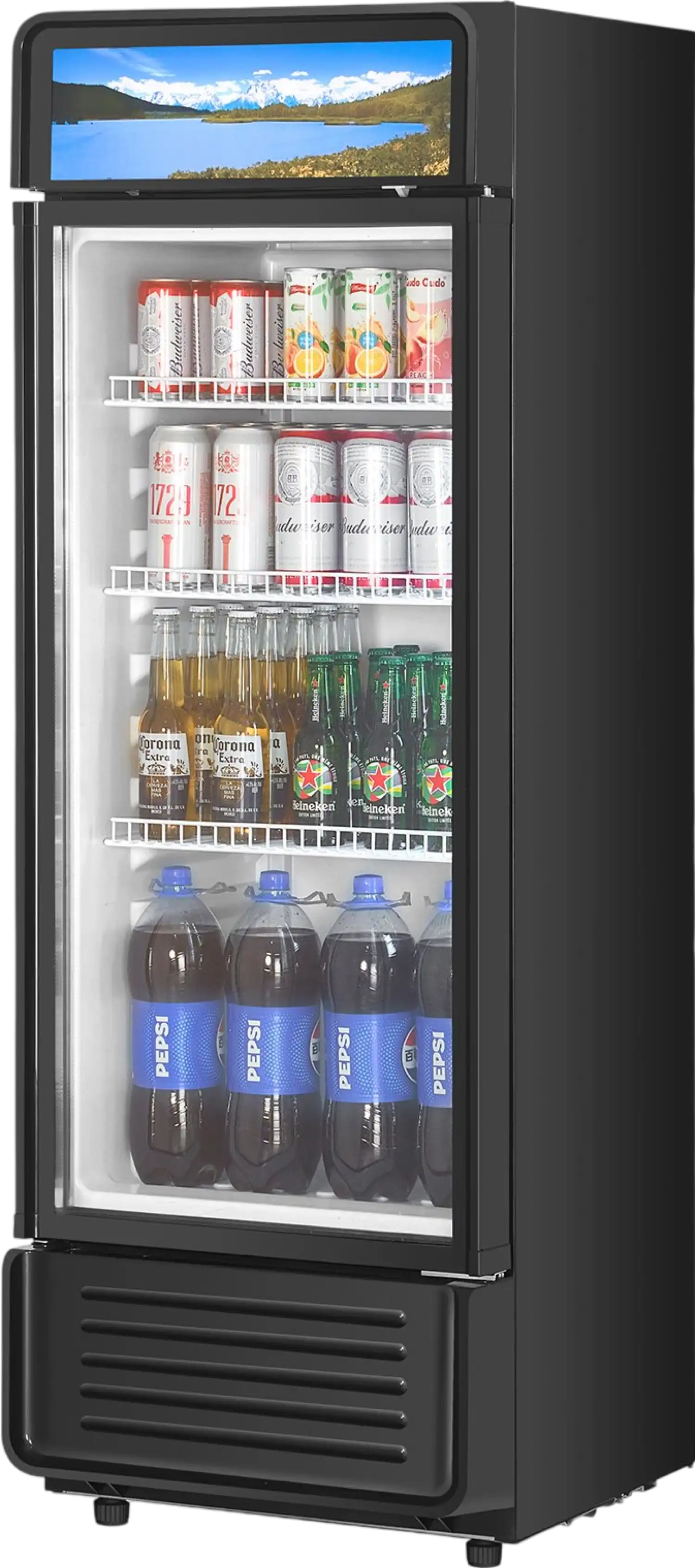 Vevor Commercial Beverage Refrigerator 12.2 Cu. Ft. Glass Door LED Lighting and Adjustable Shelves New