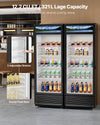 Vevor Commercial Beverage Refrigerator 12.2 Cu. Ft. Glass Door LED Lighting and Adjustable Shelves New