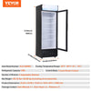 Vevor Merchandiser Refrigerator 12.2 Cu. Ft. Glass Door Beverage Display Cooler with 5 Adjustable Shelves New