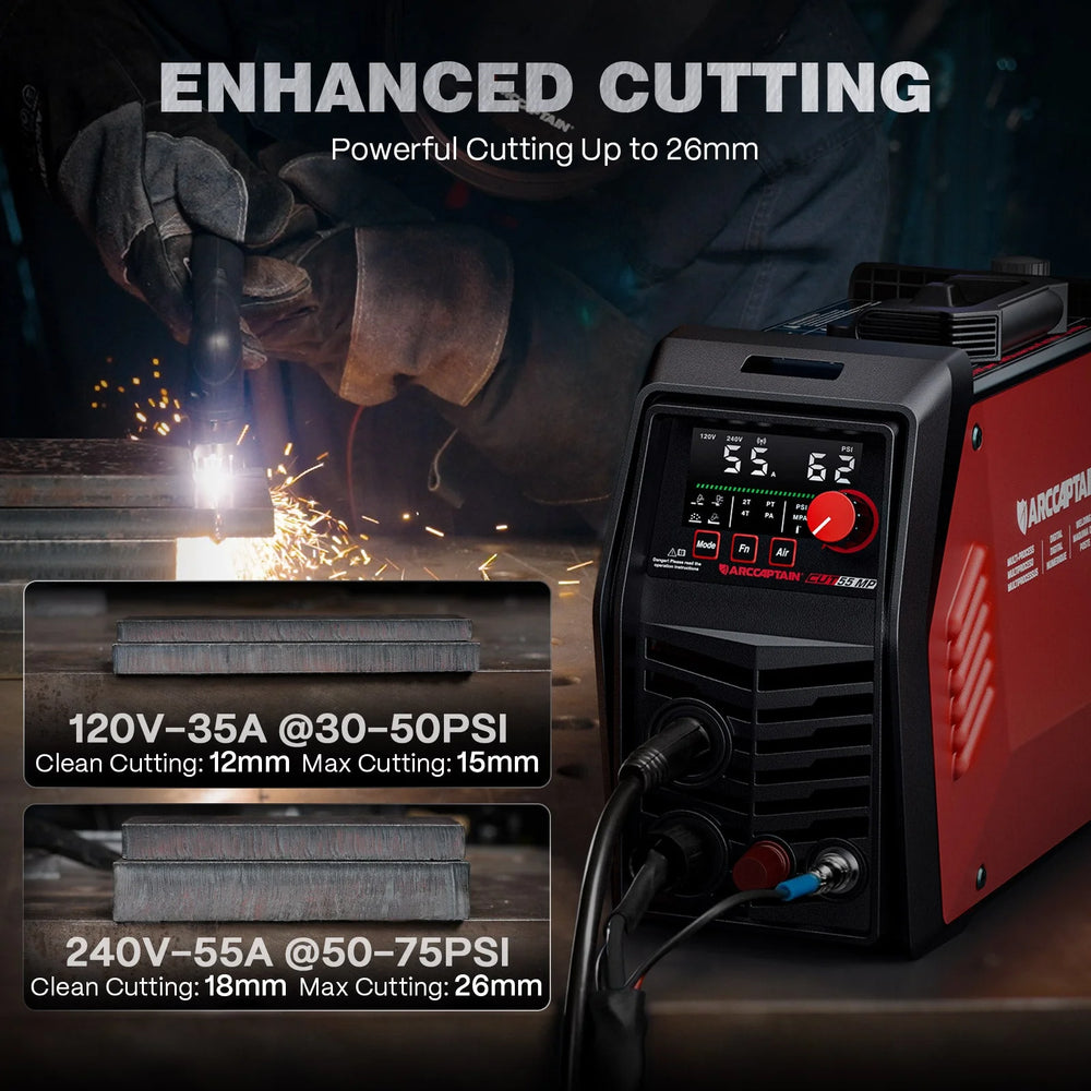 Arccaptain CUT55 MP Plasma Cutter Non-HF Pilot Arc 55 Amp 120V/240V New