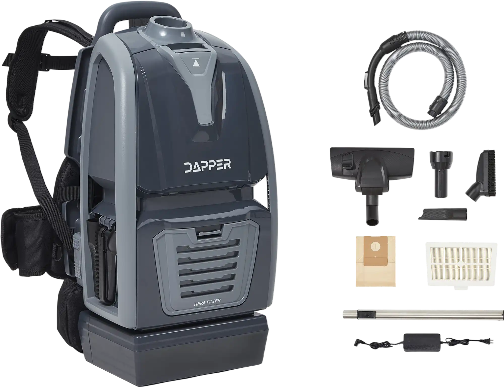 Dapper Supply Commercial Backpack Vacuum & Blower 1 Gal. Battery Powered with Accessories New