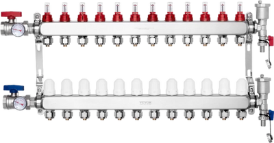 Vevor 12-Branch Radiant Heat Manifold for 1/2