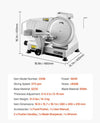 Vevor Electric Meat Slicer 180W 10" Carbon Steel Blade with Built-In Sharpener New