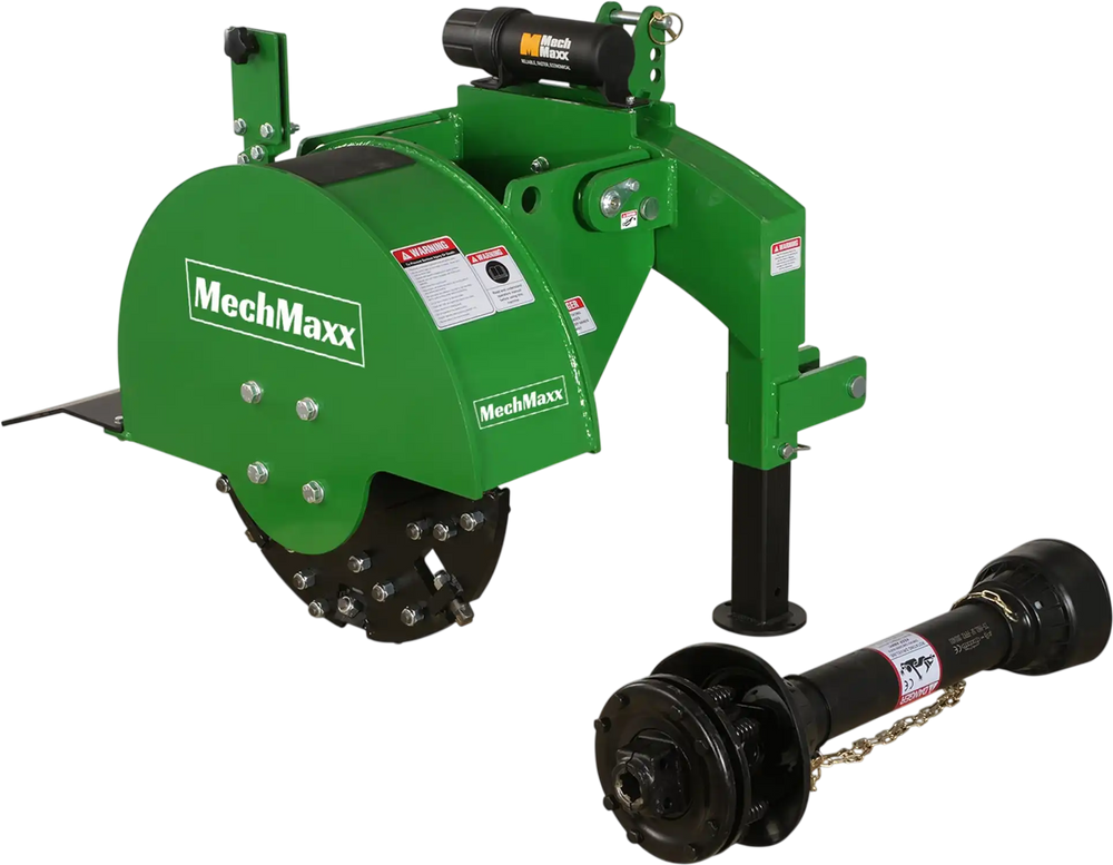 3-Point PTO Stump Grinder with 34 Carbide Teeth (PTO Shaft Included with Slip Clutch),  for 15-45HP Tractor,  SG24