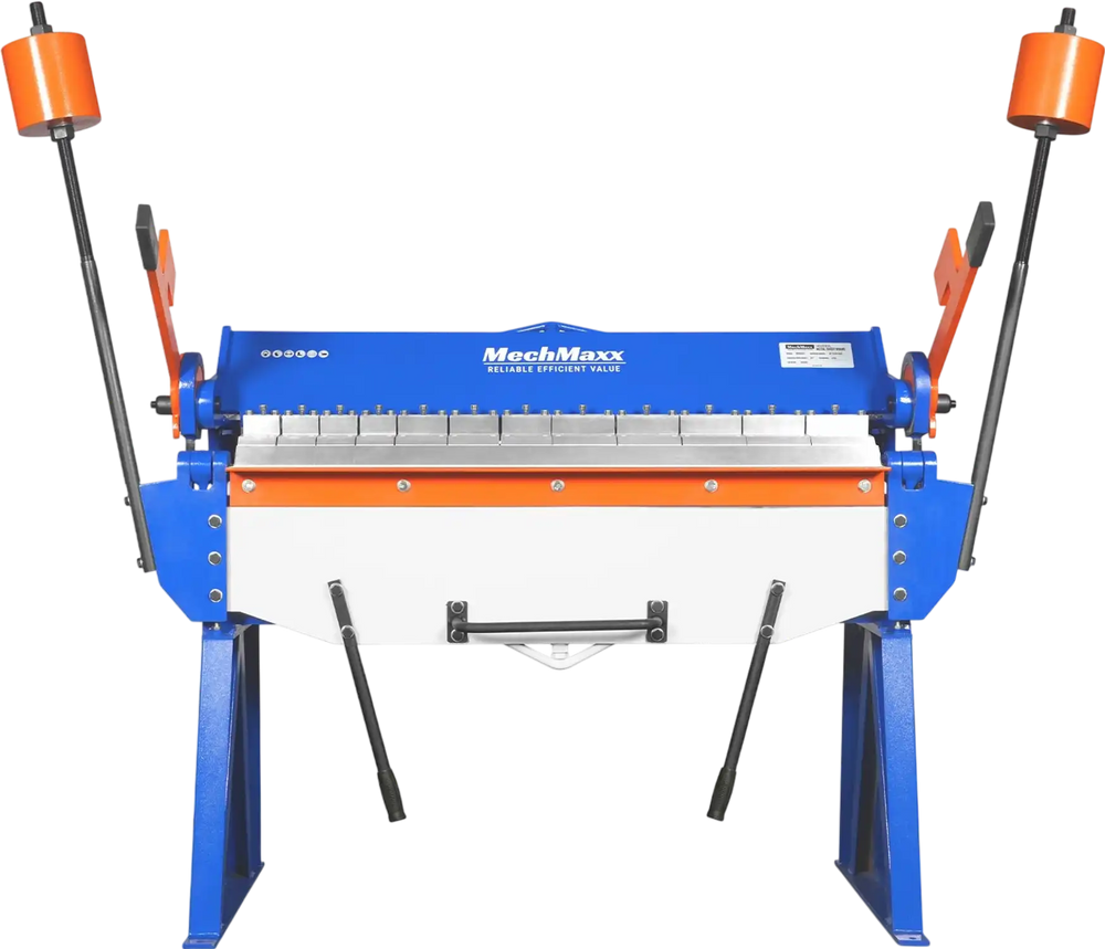 48” Manual Pan and Box Brake - Heavy Duty, Durable Construction, 12 Gauge Mild Steel, 135° Bending Angle, Individual Bending Fingers" PB4812