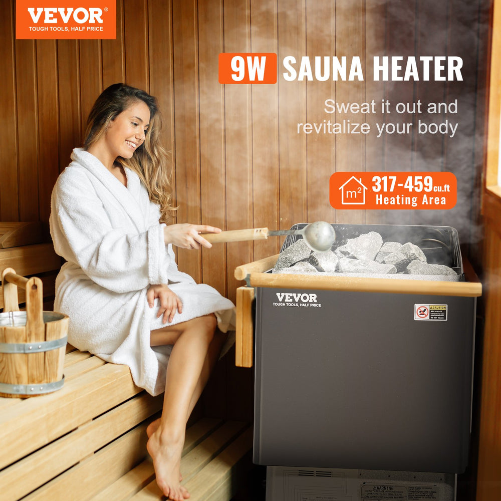 Vevor Sauna Heater 9kw 220V Covers 459 cu. ft. with External Digital Controller New