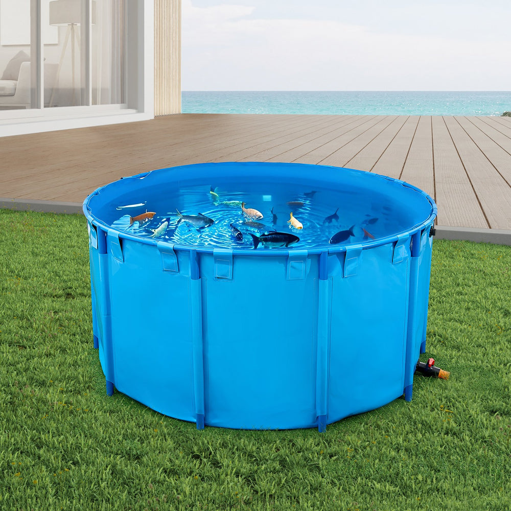 Vevor Round Canvas Fish Pond 818 Gal Above Ground PVC Koi Tank New