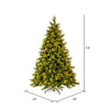 Vickerman Emerald Mixed Fir Artificial Christmas Tree 7.5' x 62" Warm White LED Lights New