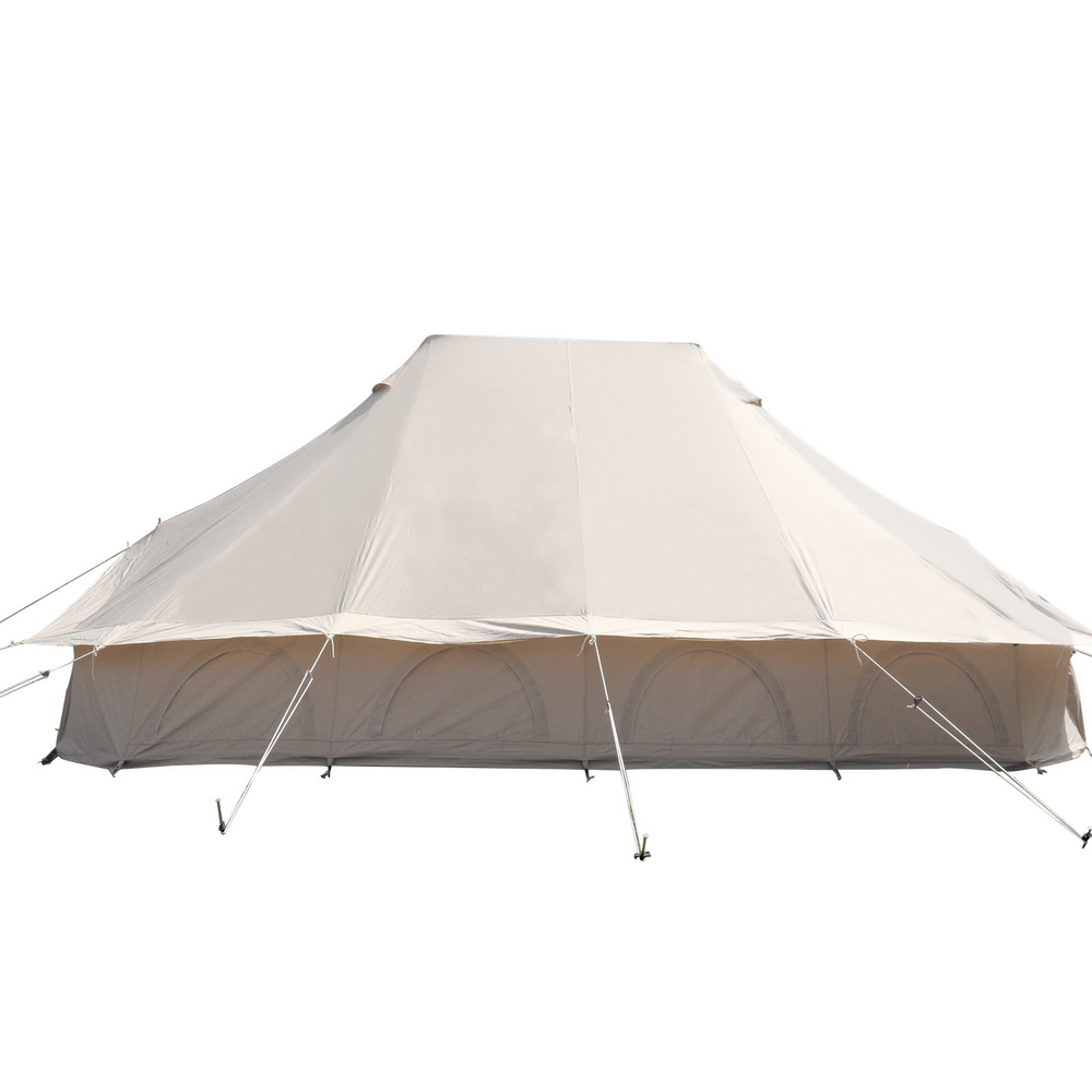 Vevor Bell Tent 6M 19.7' x 13.1' x 9.8' Yurt Beige Canvas Cotton For 8-12 People Portable 4 Season Teepee New