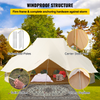 Vevor Bell Tent 6M 19.7' x 13.1' x 9.8' Yurt Beige Canvas Cotton For 8-12 People Portable 4 Season Teepee New