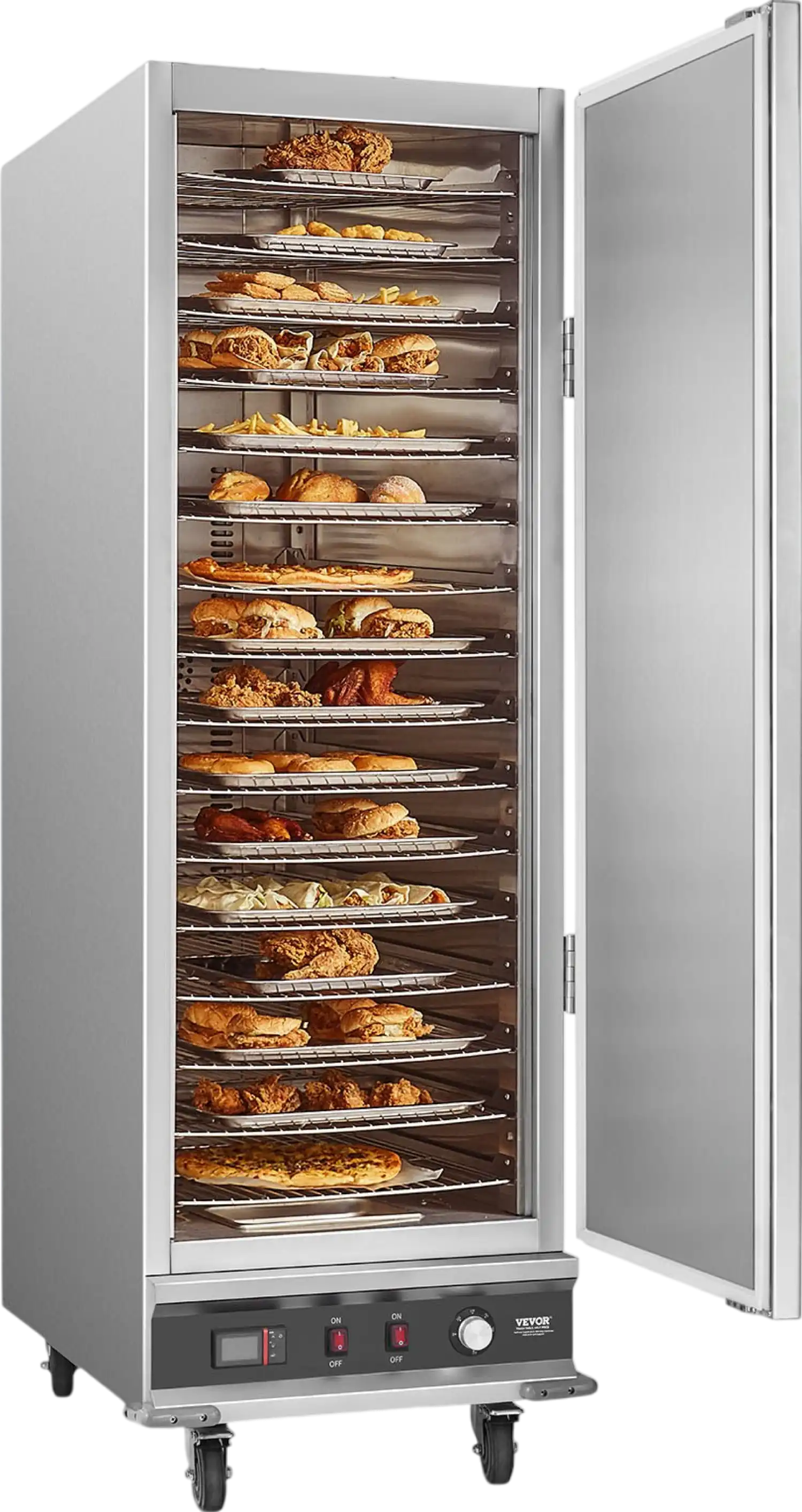 Vevor Food Warmer 16-Tier Cabinet Stainless Steel with Water Tray New
